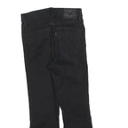LEVI'S Womens Black Regular Straight Denim Raw Hem W25 L22 Classic Jeans
