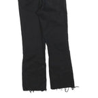LEVI'S Womens Black Regular Straight Denim Raw Hem W25 L22 Classic Jeans