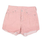 LEVI'S Womens Shorts Pink Casual Cut-Off M W28 Denim Cotton Blend