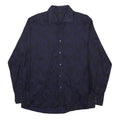 DUCHAMP Mens Blue Shirt XL Cotton Long Sleeve Button Plain Stylish Casual