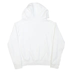 KARL KANI Mens White Hoodie S Cotton Blend Pullover Minimal Logo Casual