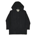 BURBERRY Womens Black Hooded Woven Jacket UK 12 Zip Fastening Classic Fit