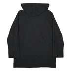 BURBERRY Womens Black Hooded Woven Jacket UK 12 Zip Fastening Classic Fit