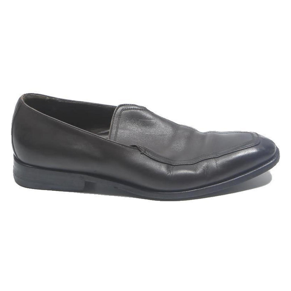 GUCCI Mens Leather Loafers Black UK 7.5 Elegant Formal Footwear