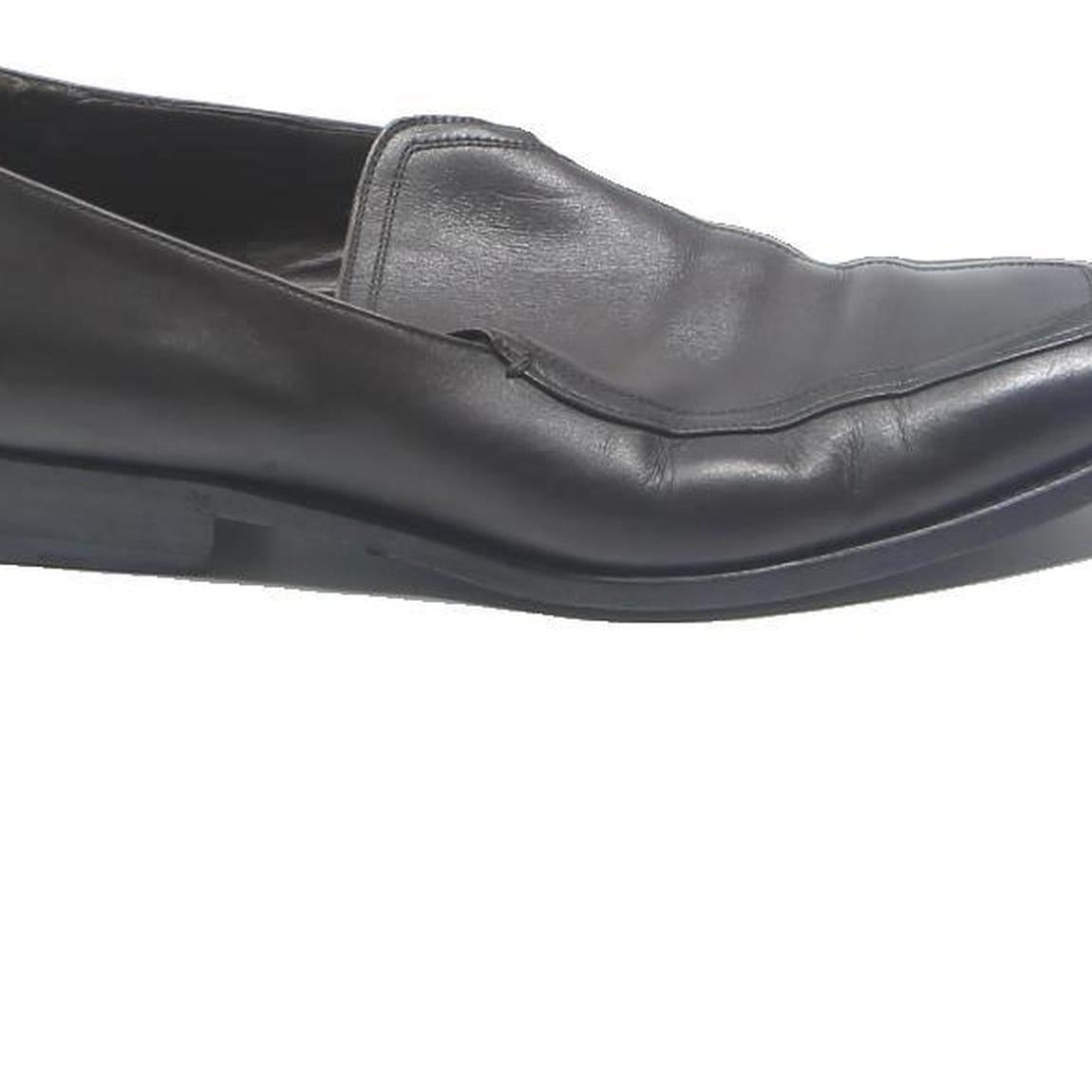 GUCCI Mens Leather Loafers Black UK 7.5 Elegant Formal Footwear