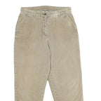 WOOLRICH Womens Cotton Beige Regular Straight Trousers W30 L31 Casual Zip