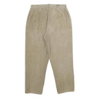 WOOLRICH Womens Cotton Beige Regular Straight Trousers W30 L31 Casual Zip