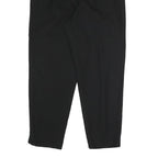 Womens Black Polyester Blend Regular Fit Zip Trousers W30 L26 Elegant Casual