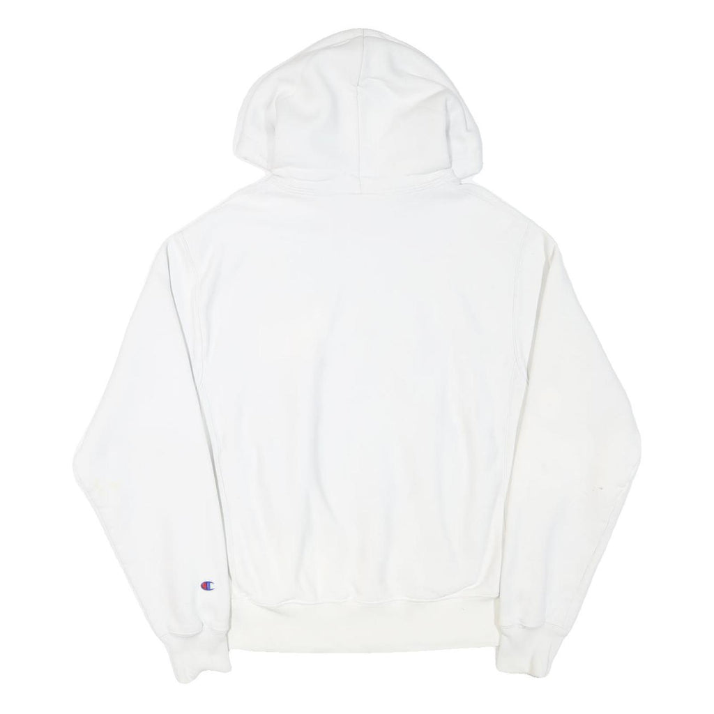 CHAMPION Mens White Hoodie M Cotton Blend Pullover Sweatshirt