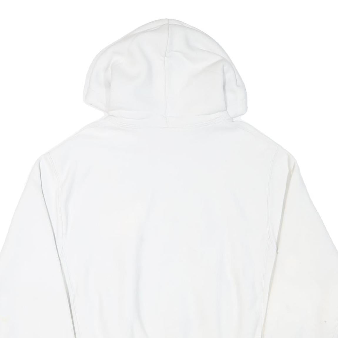 CHAMPION Mens White Hoodie M Cotton Blend Pullover Sweatshirt
