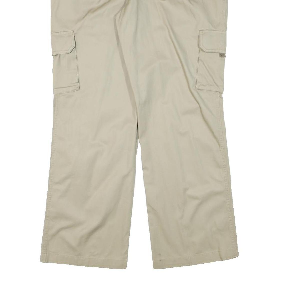 DICKIES Womens Cotton Blend Beige Relaxed Cargo Trousers W38 L31 Workwear Zip