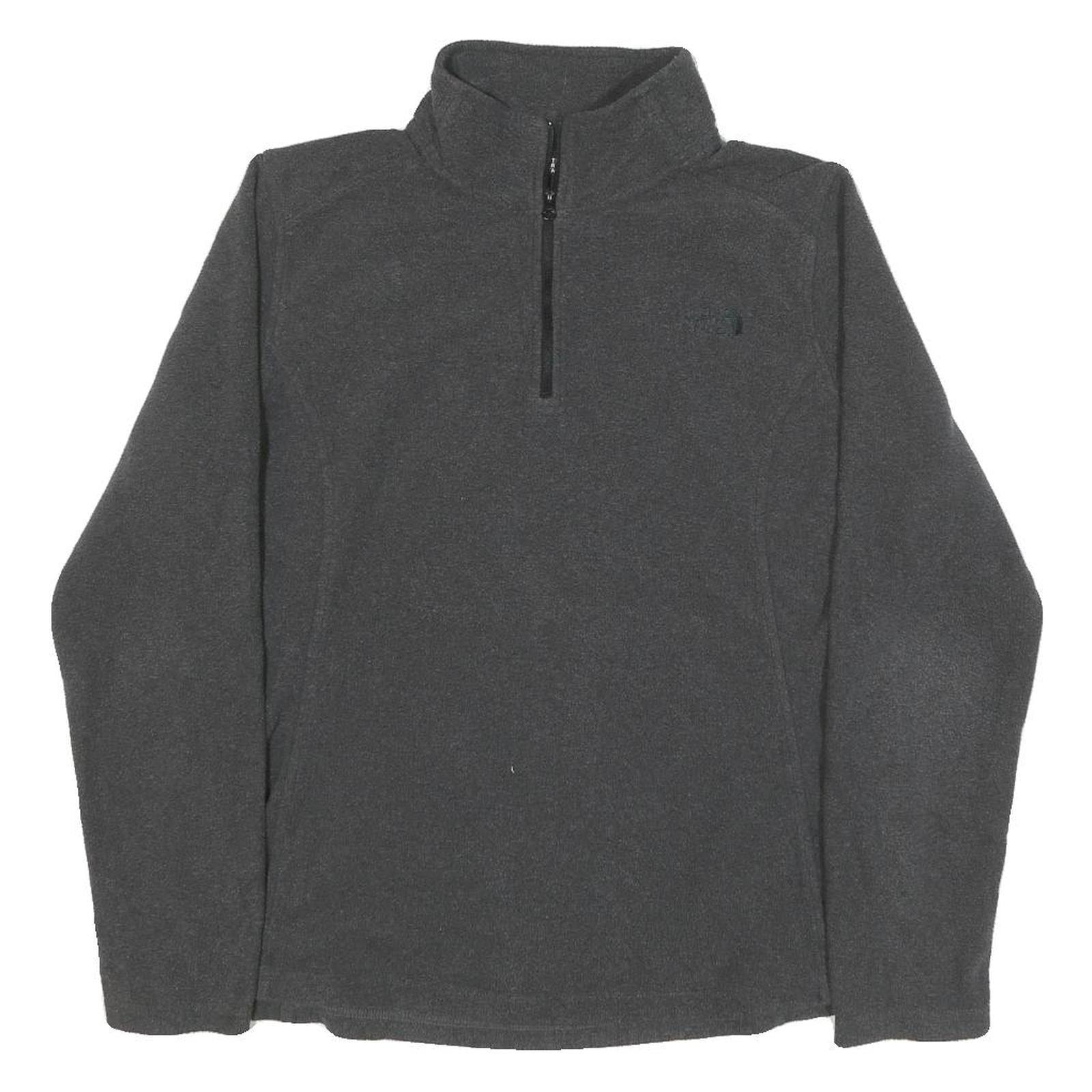 THE NORTH FACE Womens Grey Pullover Plain Crew Neck Knit L Polyester Blend