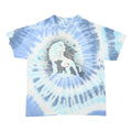 DISNEY Mens Blue Tie Dye Lion King Graphic T-Shirt L Crew Neck Short Sleeve