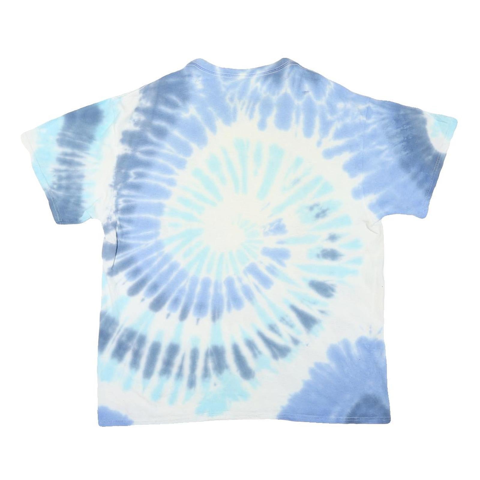 DISNEY Mens Blue Tie Dye Lion King Graphic T-Shirt L Crew Neck Short Sleeve