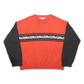 MCQ Womens Red & Black Sweatshirt Crew Neck L Logo Print Casual Pullover