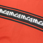 MCQ Womens Red & Black Sweatshirt Crew Neck L Logo Print Casual Pullover