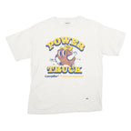 CAT Mens White Power Truck Graphic T-Shirt S Short Sleeve Crew Neck Workwear