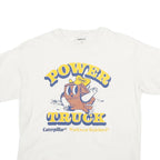 CAT Mens White Power Truck Graphic T-Shirt S Short Sleeve Crew Neck Workwear