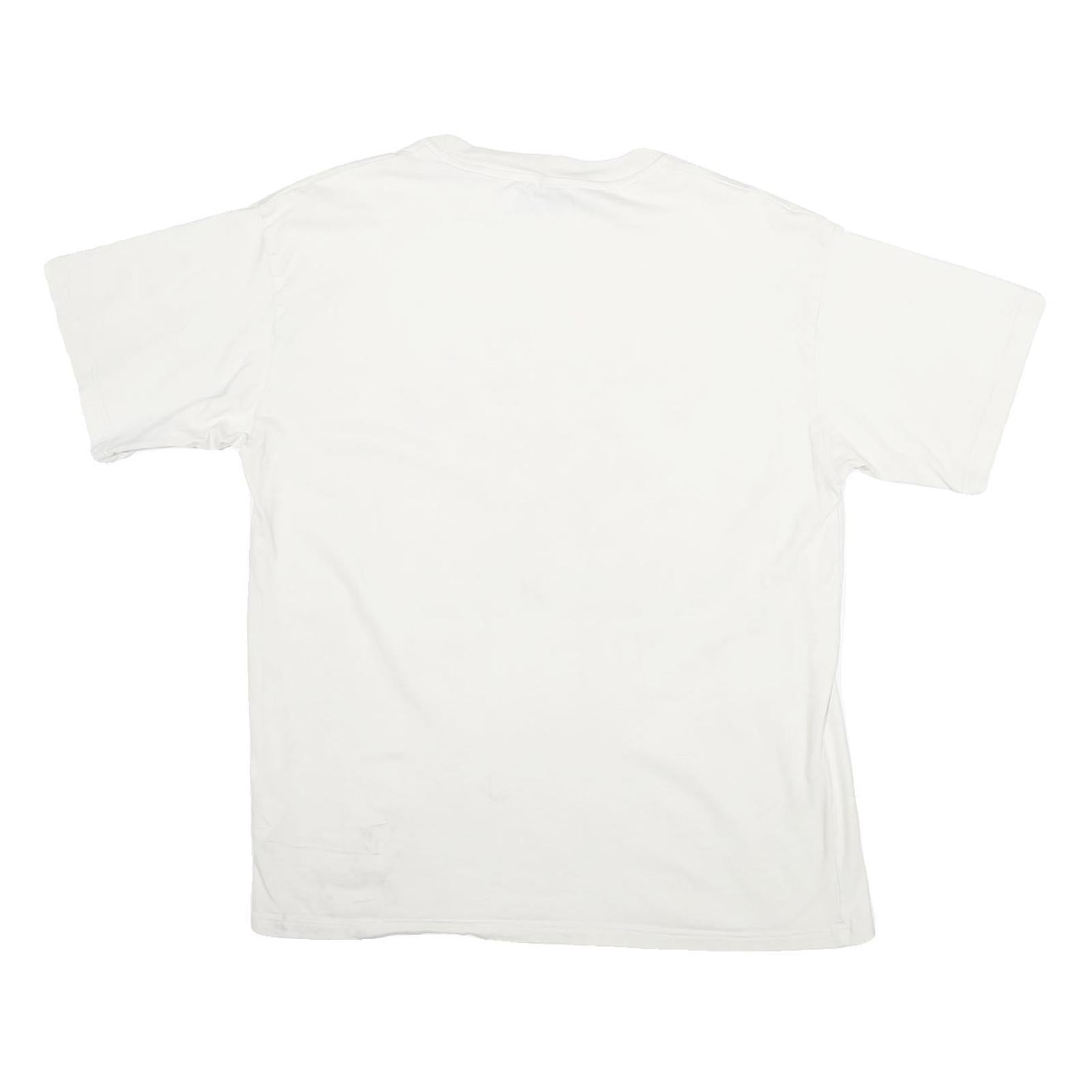 CAT Mens White Power Truck Graphic T-Shirt S Short Sleeve Crew Neck Workwear