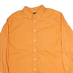 GAP Mens Orange Button-Down Cotton Shirt XL Casual Long Sleeve Classic Fit