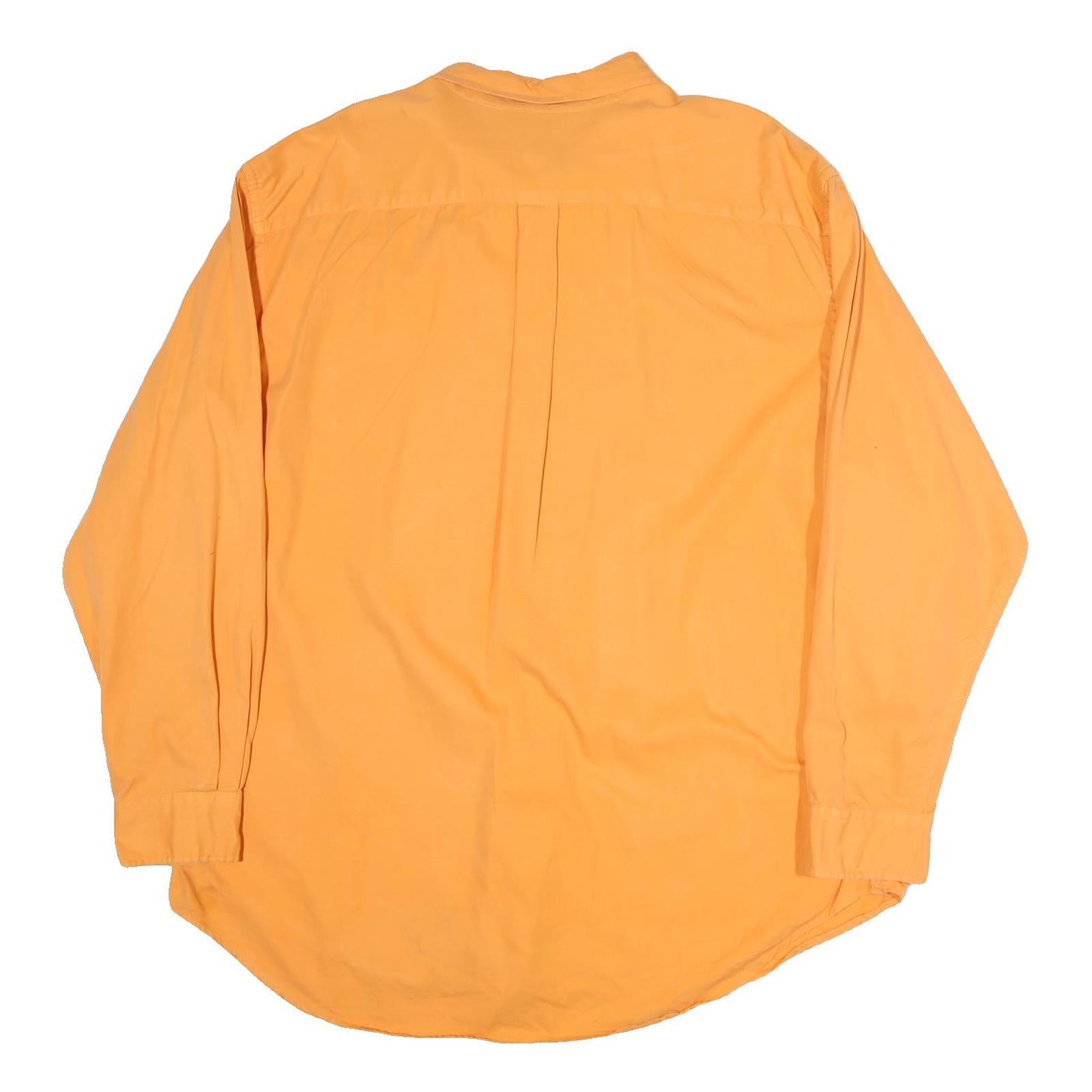 GAP Mens Orange Button-Down Cotton Shirt XL Casual Long Sleeve Classic Fit