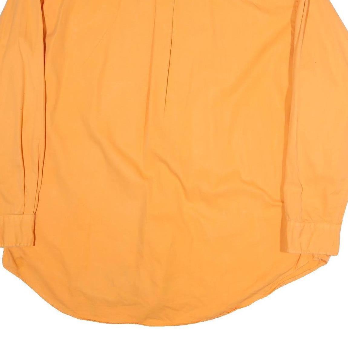 GAP Mens Orange Button-Down Cotton Shirt XL Casual Long Sleeve Classic Fit