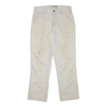 CARHARTT Mens Cotton Blend Beige Regular Fit Straight Leg Trousers W30 L30