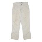 CARHARTT Mens Cotton Blend Beige Regular Fit Straight Leg Trousers W30 L30