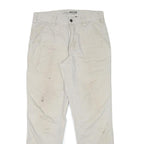 CARHARTT Mens Cotton Blend Beige Regular Fit Straight Leg Trousers W30 L30