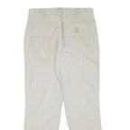 CARHARTT Mens Cotton Blend Beige Regular Fit Straight Leg Trousers W30 L30