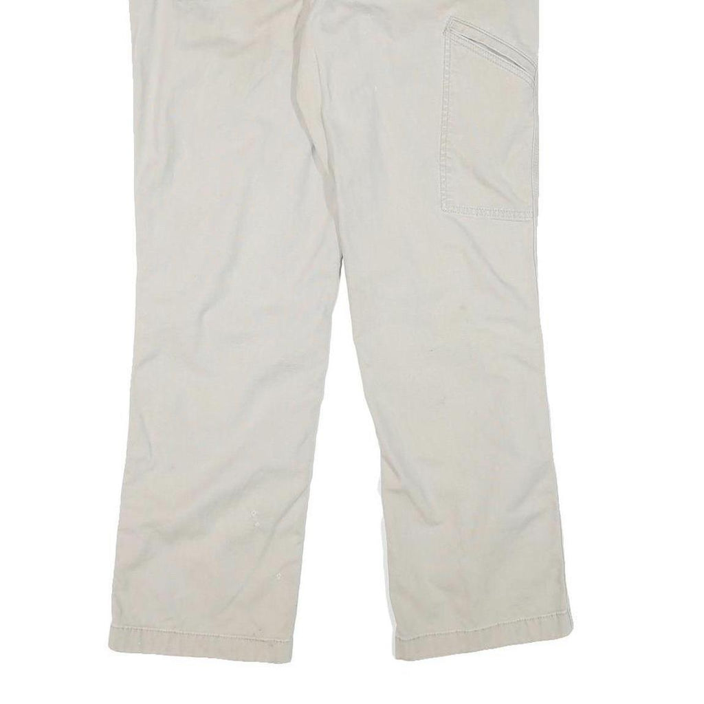 CARHARTT Mens Cotton Blend Beige Regular Fit Straight Leg Trousers W30 L30