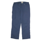TOM HANBURY Mens Regular Blue Cotton Blend Zip Trousers W36 L31 Casual Cargo