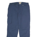 TOM HANBURY Mens Regular Blue Cotton Blend Zip Trousers W36 L31 Casual Cargo