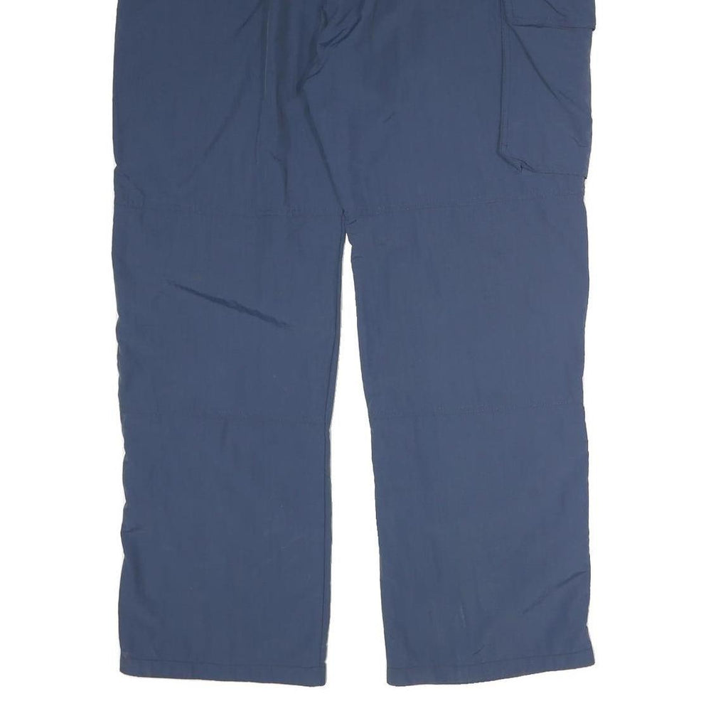 TOM HANBURY Mens Regular Blue Cotton Blend Zip Trousers W36 L31 Casual Cargo