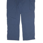 TOM HANBURY Mens Regular Blue Cotton Blend Zip Trousers W36 L31 Casual Cargo