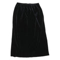 KATHIE LEE Womens Black Velvet Midi Skirt Polyester Blend M Elegant Simple