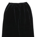 KATHIE LEE Womens Black Velvet Midi Skirt Polyester Blend M Elegant Simple