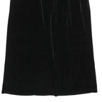KATHIE LEE Womens Black Velvet Midi Skirt Polyester Blend M Elegant Simple
