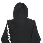 ADIDAS Mens Black Full Zip Hoodie S Essentials Logo Print Casual Sweatshirt