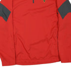 NIKE Mens Red & Grey Athletic Zip Jacket L Polyester Blend Sportswear Training
