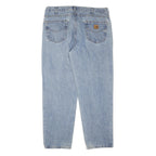 CARHARTT Womens Regular Fit Blue Denim Jeans W38 L30 Classic Style Zip Closure