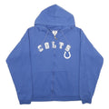 NFL Womens Blue Colts Full Zip Hoodie XL Drawstring Casual Sportswear