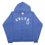 NFL Womens Blue Colts Full Zip Hoodie XL Drawstring Casual Sportswear