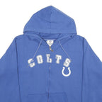 NFL Womens Blue Colts Full Zip Hoodie XL Drawstring Casual Sportswear