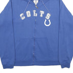 NFL Womens Blue Colts Full Zip Hoodie XL Drawstring Casual Sportswear