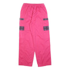 Womens Relaxed Fit Pink Cotton Blend Trousers W30 L32 Drawstring Casual Cargo