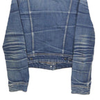 LEE Womens Blue Denim Jacket S Cotton Classic Button Closure Fitted