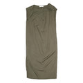 MAX MARA Womens Khaki Green Dress Cotton Blend Sleeveless Midi M Elegant Comfort