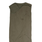 MAX MARA Womens Khaki Green Dress Cotton Blend Sleeveless Midi M Elegant Comfort