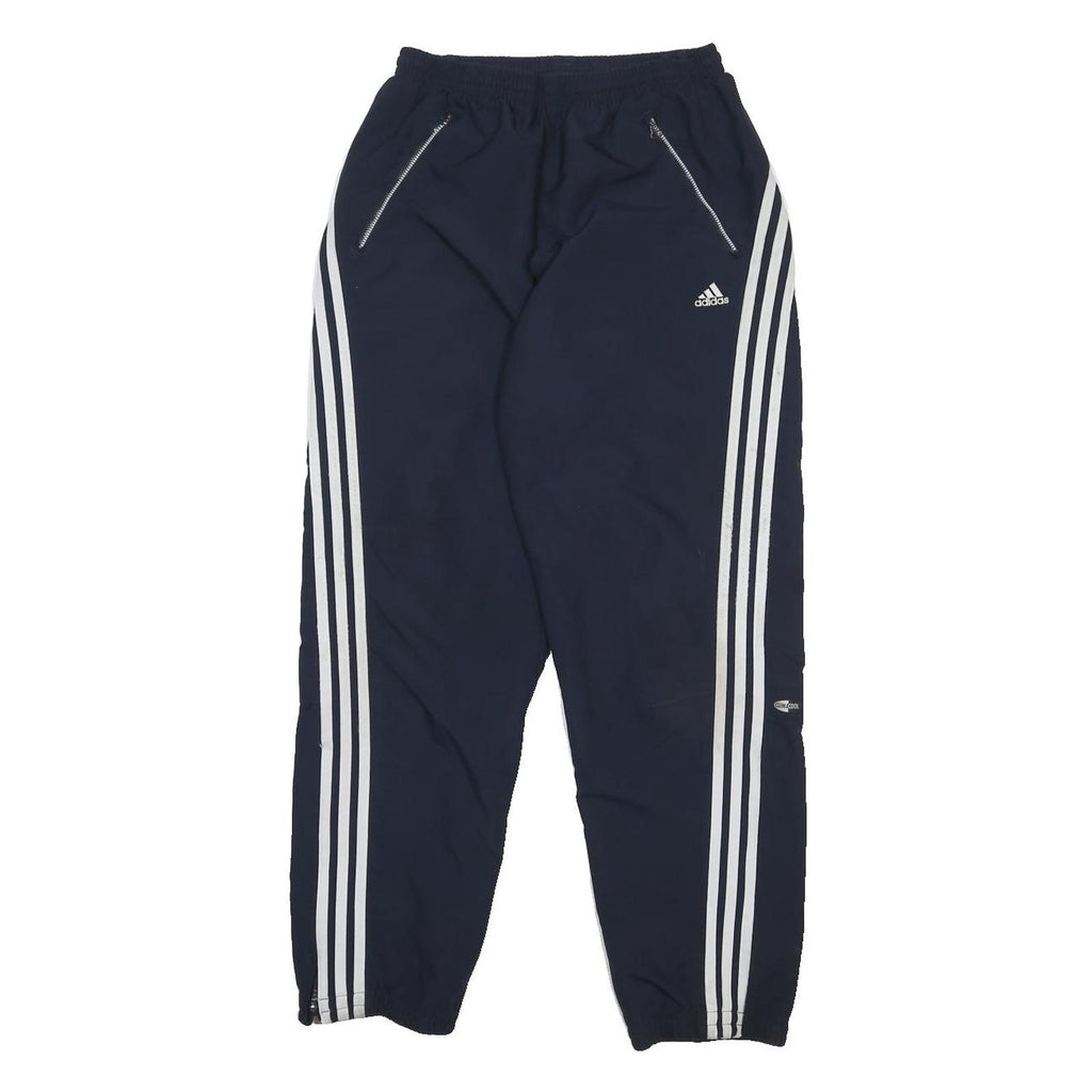 ADIDAS Womens Joggers Navy Blue & White Classic Tapered S W24 L29 Sportswear
